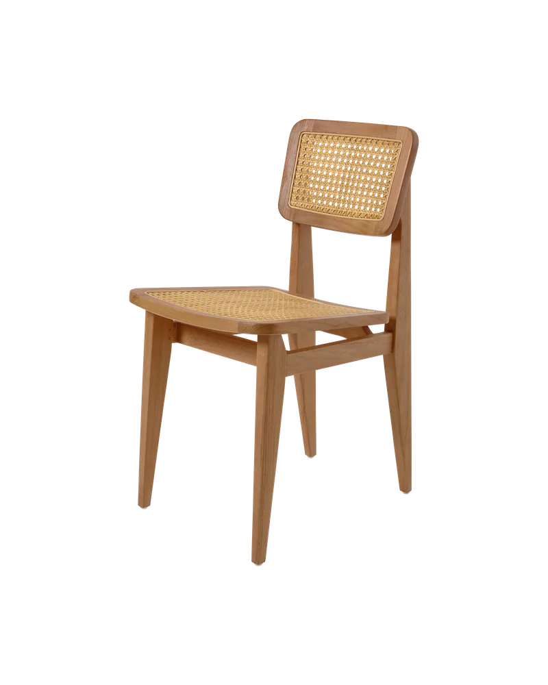 C-Chair Dining Chair, Outdoor de GUBI en All French Cane, Natural teak – photo du produit