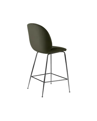 Beetle Counter Chair, Fully Upholstered von GUBI in Conic base, Black Chrome, Sunday, Dedar (018, Standard) – Produktfoto 3 von 4