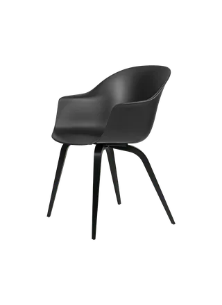 Bat Dining Chair, Un-Upholstered by GUBI in Black, Black Stained Beech Semi Matt Lacquered, Wood base – product photo 3 of 3