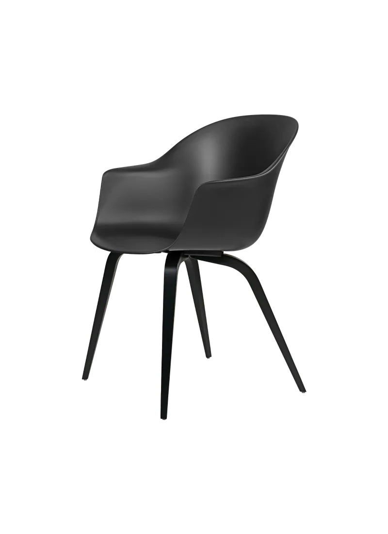Bat Dining Chair, Un-Upholstered by GUBI in Black, Black Stained Beech Semi Matt Lacquered, Wood base – product photo 3 of 3