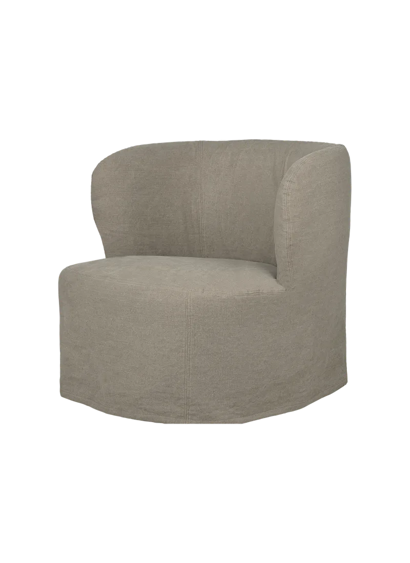 Stay Lounge Chair with Slipcover de GUBI en Linen, GUBI (0024, Standard), Large (85x76x85) – photo du produit