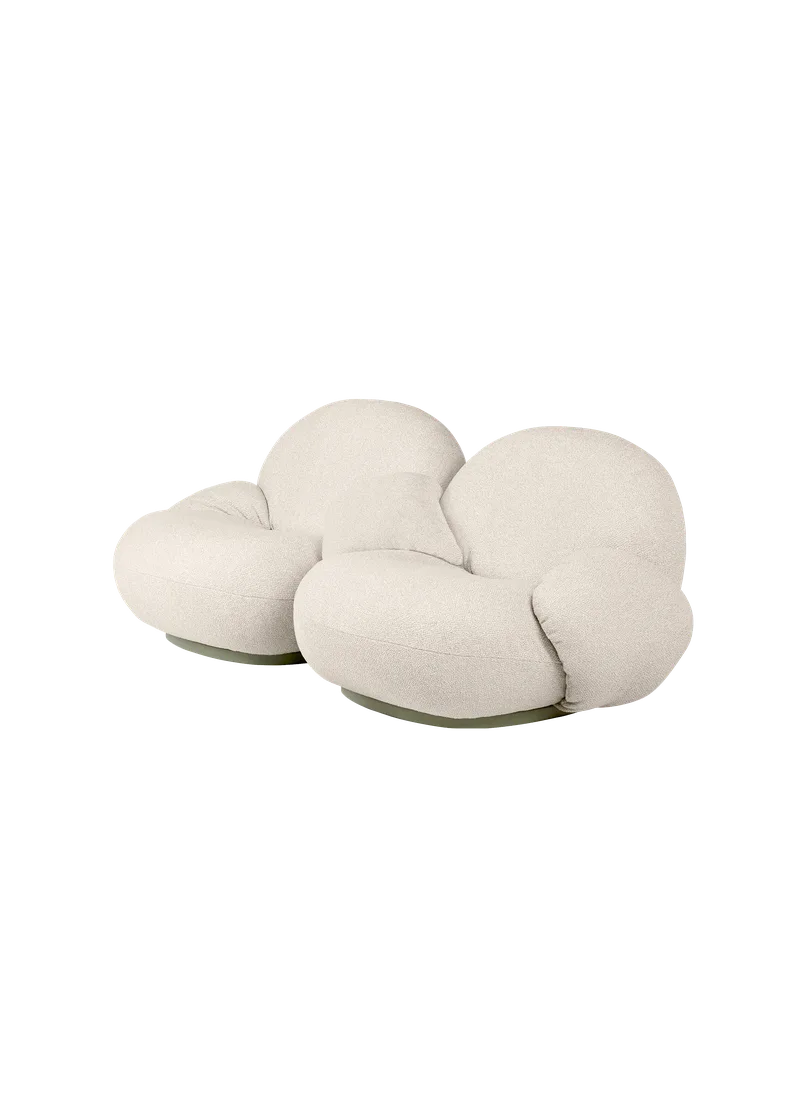 Pacha Sofa, Outdoor by GUBI in Libera, Dedar (001, Standard), 2 seater, Armrest incl middel armrest – product photo