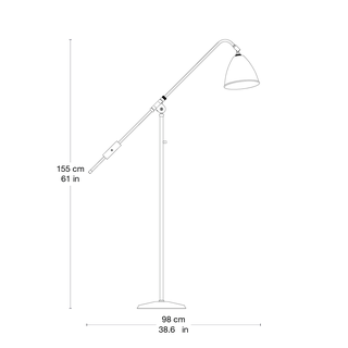 Bestlite BL4 Floor Lamp van GUBI in Black Brass, Black Brass, EU – productfoto 2 van 4