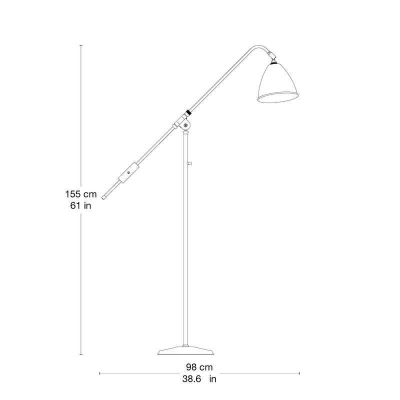 Bestlite BL4 Floor Lamp van GUBI in Black Brass, Black Brass, EU – productfoto 2 van 4