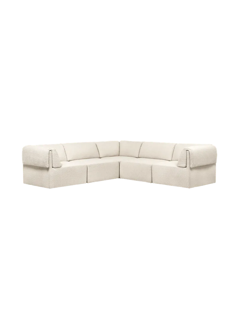 Wonder sofa by GUBI in Karakorum, Dedar (001, Standard), 2 × 3 seater, Armrest – product photo