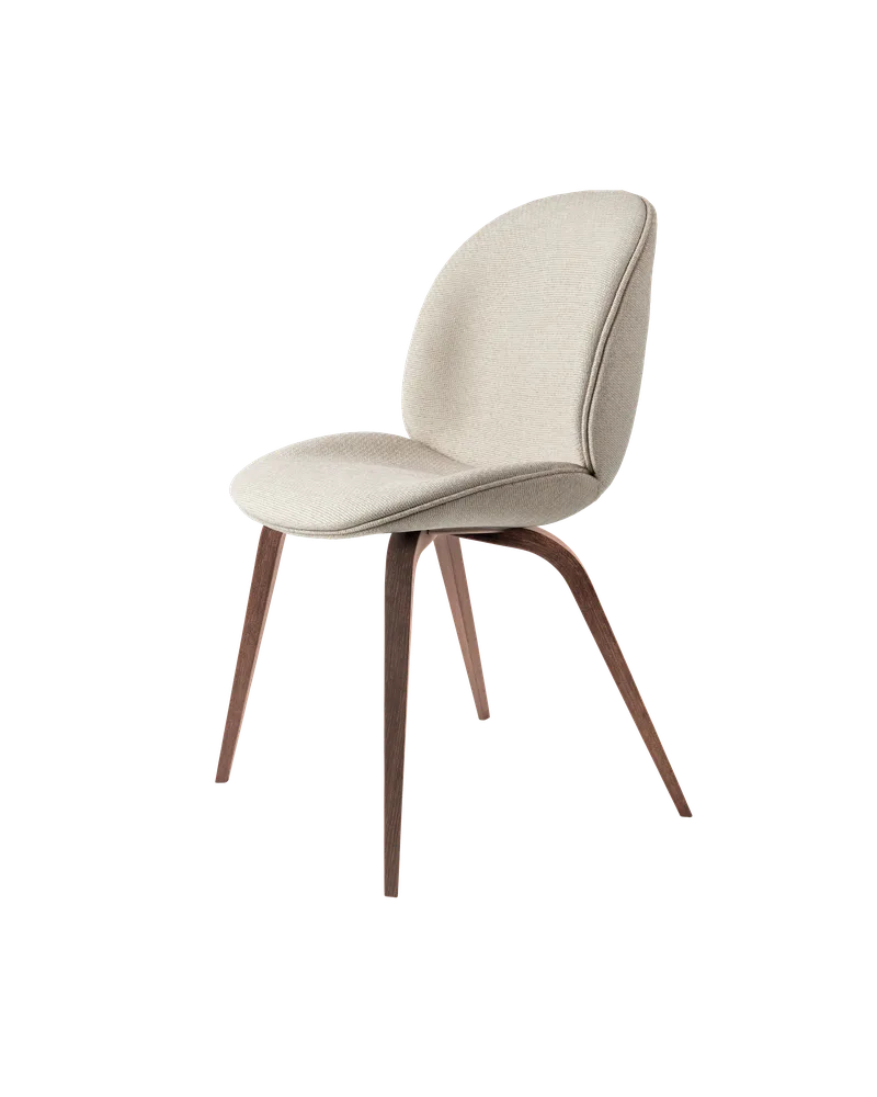 Beetle Dining Chair, Fully Upholstered by GUBI in Tempt, Gabriel (61168, Standard), Wood base, American Walnut – product photo 5 of 5