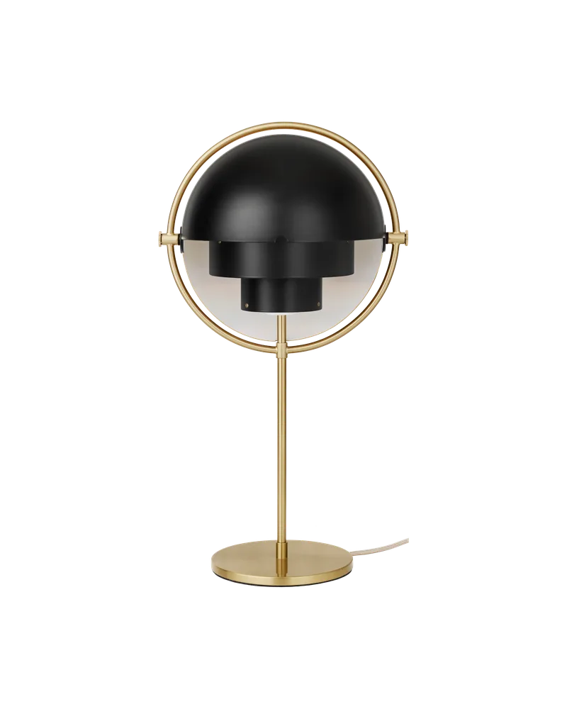 Multi-Lite Table Lamp by GUBI in Black Semi Matt, Brass, EU – product photo