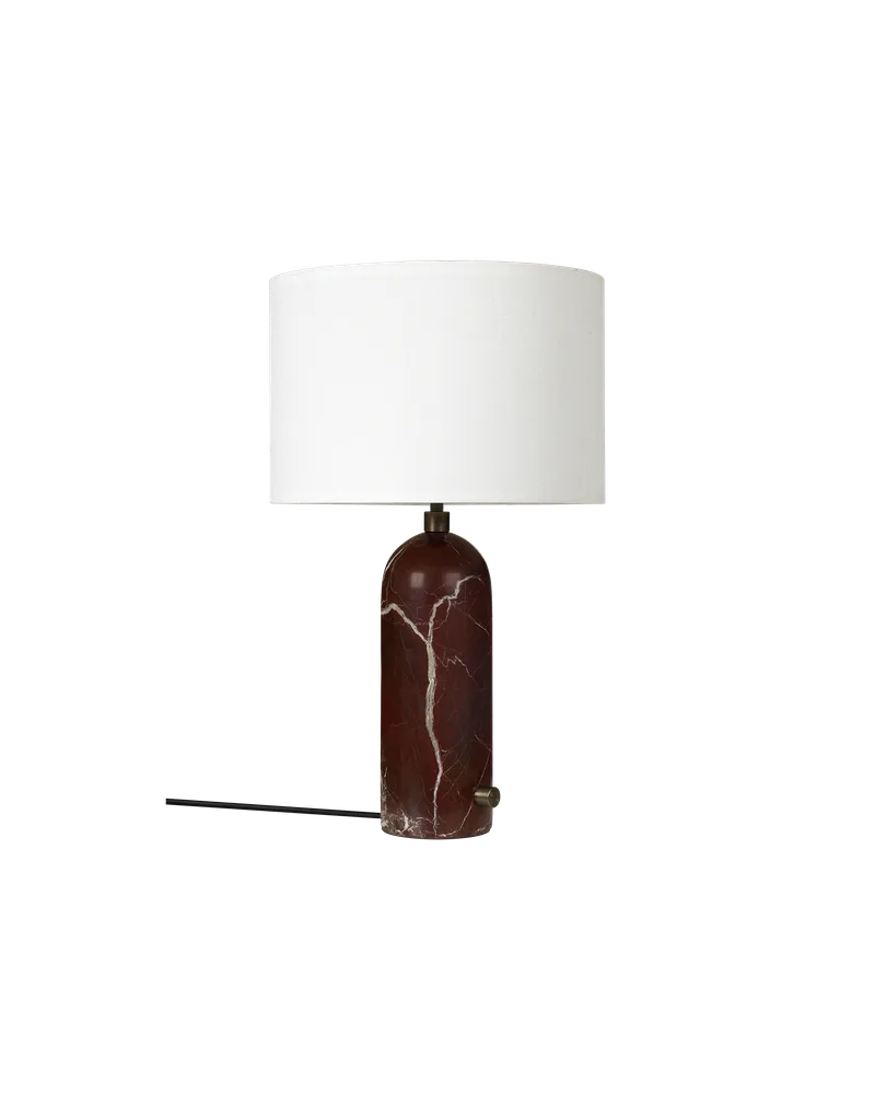 Gravity Table Lamp von GUBI in Maroon Marble, White, 49 cm, EU – Produktfoto
