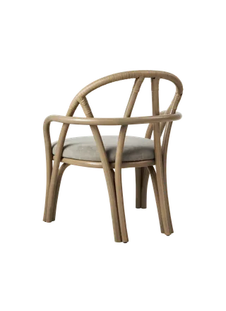 Bistra Lounge Chair by GUBI in Fustagno, GUBI (003, Standard), Olive Stained Rattan – product photo 2 of 7
