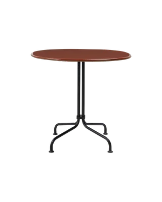Carmel Bistro Dining Table by GUBI in Rock Red, Black Semi Matt, 75 × 75 cm – product photo 5 of 5