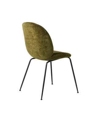 Beetle Dining Chair, Fully Upholstered van GUBI in Mumble, Glamour Group (40, Standard), Conic base, Matt Black – productfoto 4 van 5