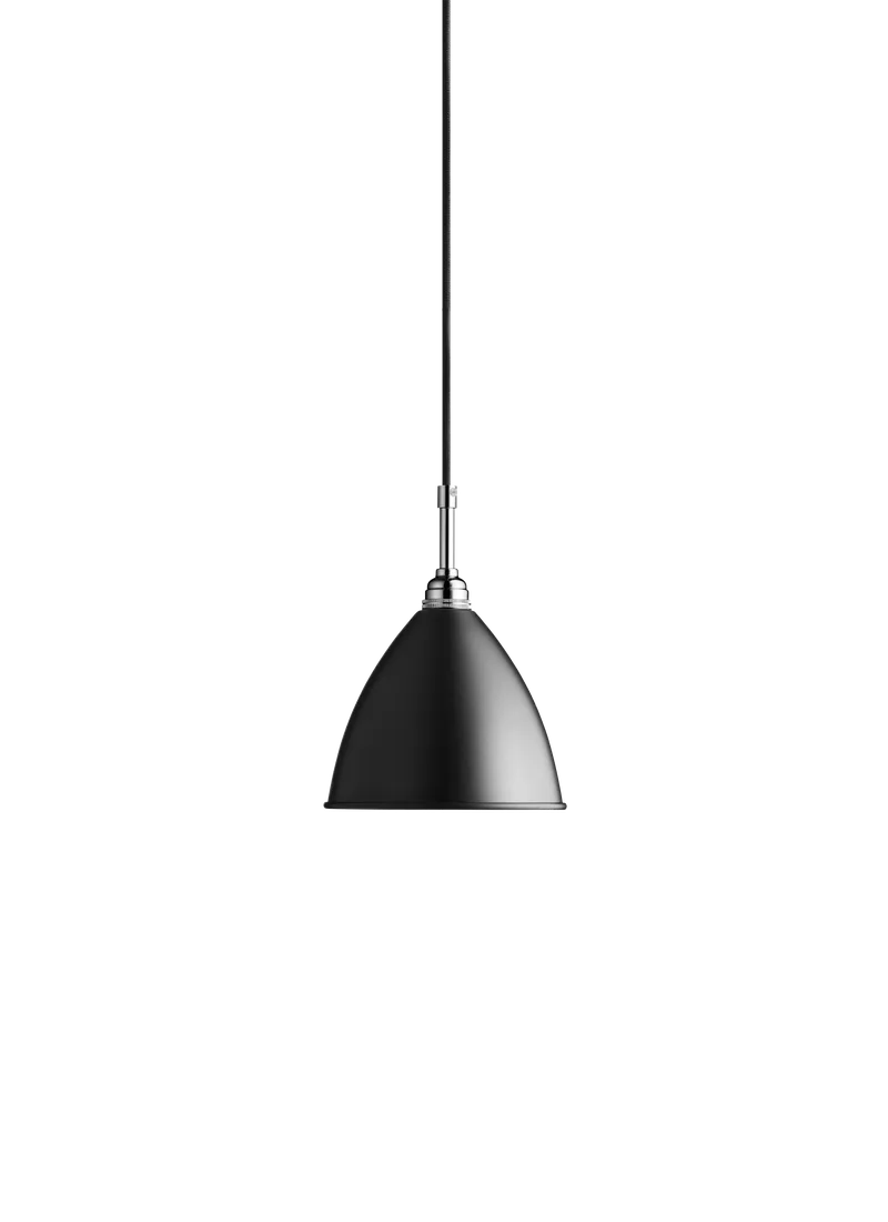 Bestlite BL9 Pendant by GUBI in Black Semi Matt, Chrome, Ø16 × 13 cm, EU – product photo 1 of 3