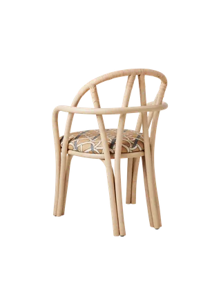 Bistra Dining Armchair by GUBI in Reales Pattern, GUBI (002, Standard), Natural Lacquered Rattan – product photo 2 of 7