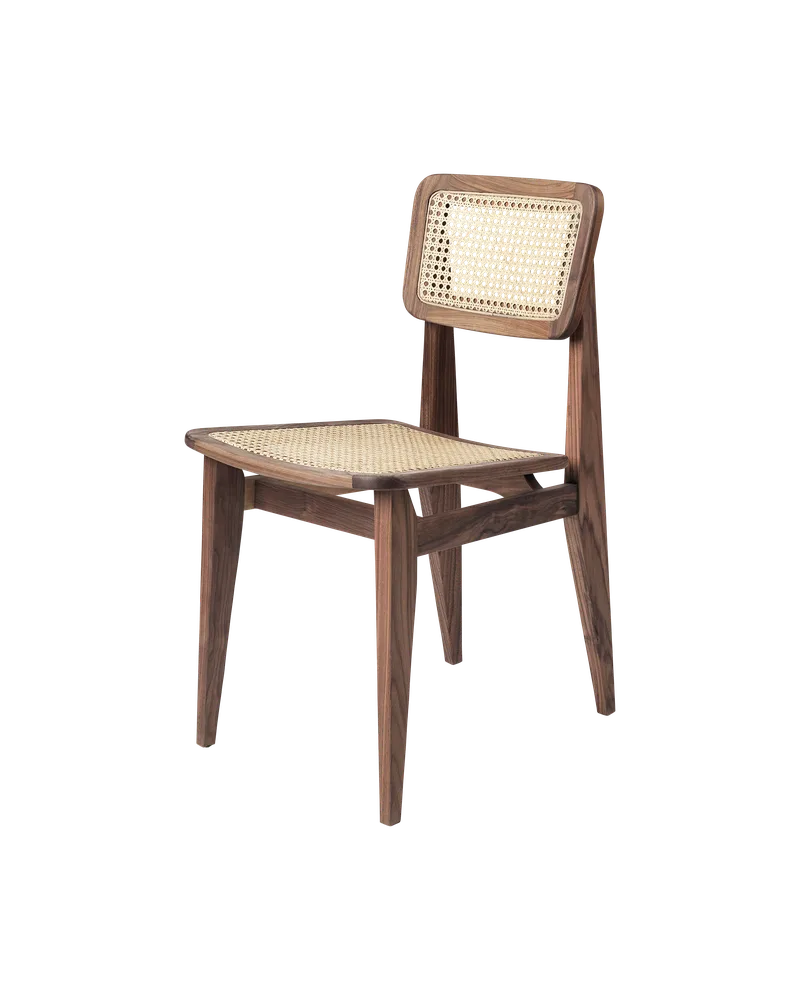 C-Chair Dining Chair by GUBI in American Walnut Oiled, All French Cane – product photo