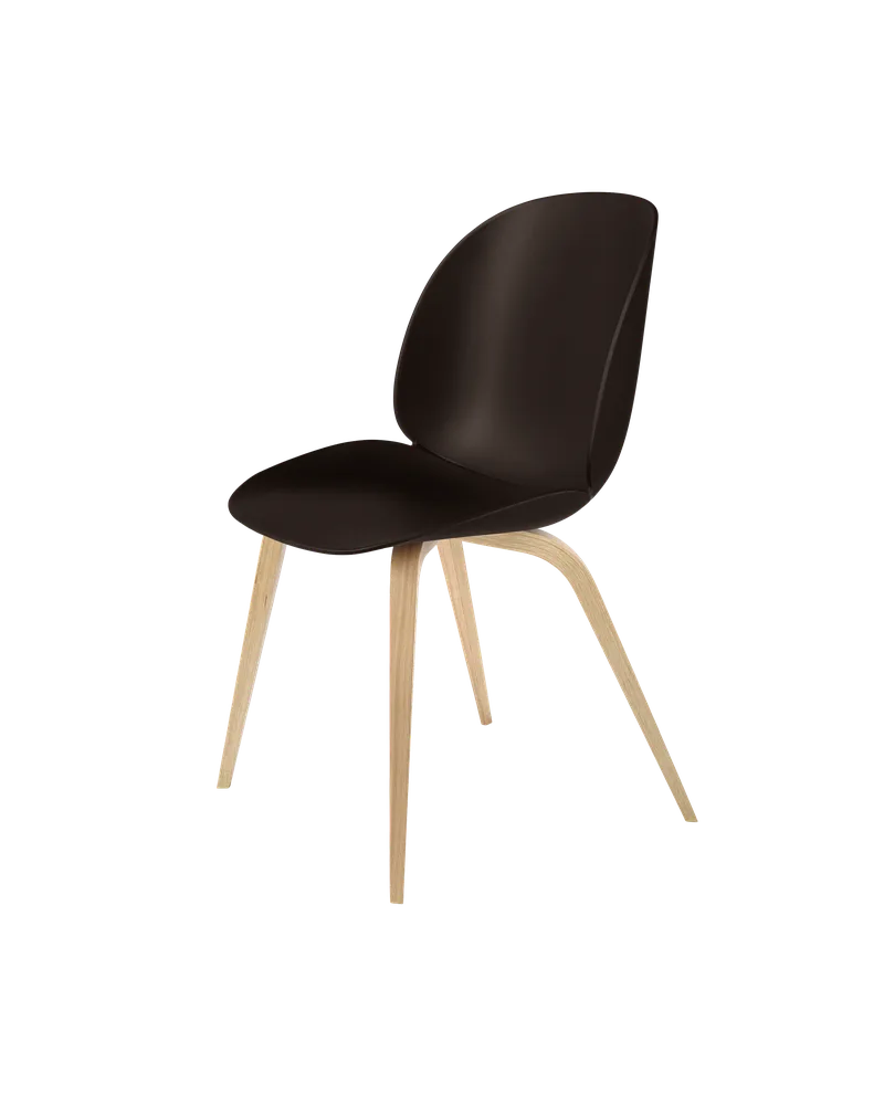 Beetle Dining Chair, Un-Upholstered von GUBI in Mocha Brown, Wood base, Oak Semi Matt Lacquered – Produktfoto 3 von 3