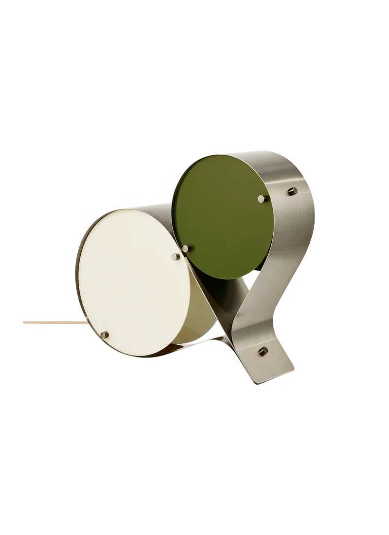 Coppia Table Lamp by GUBI in Ivory & Olive, EU – product photo