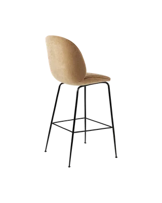 Beetle Bar Chair, Fully Upholstered von GUBI in Belsuede Special FR, Dedar (003, Standard), Matt Black, Conic base – Produktfoto 2 von 4