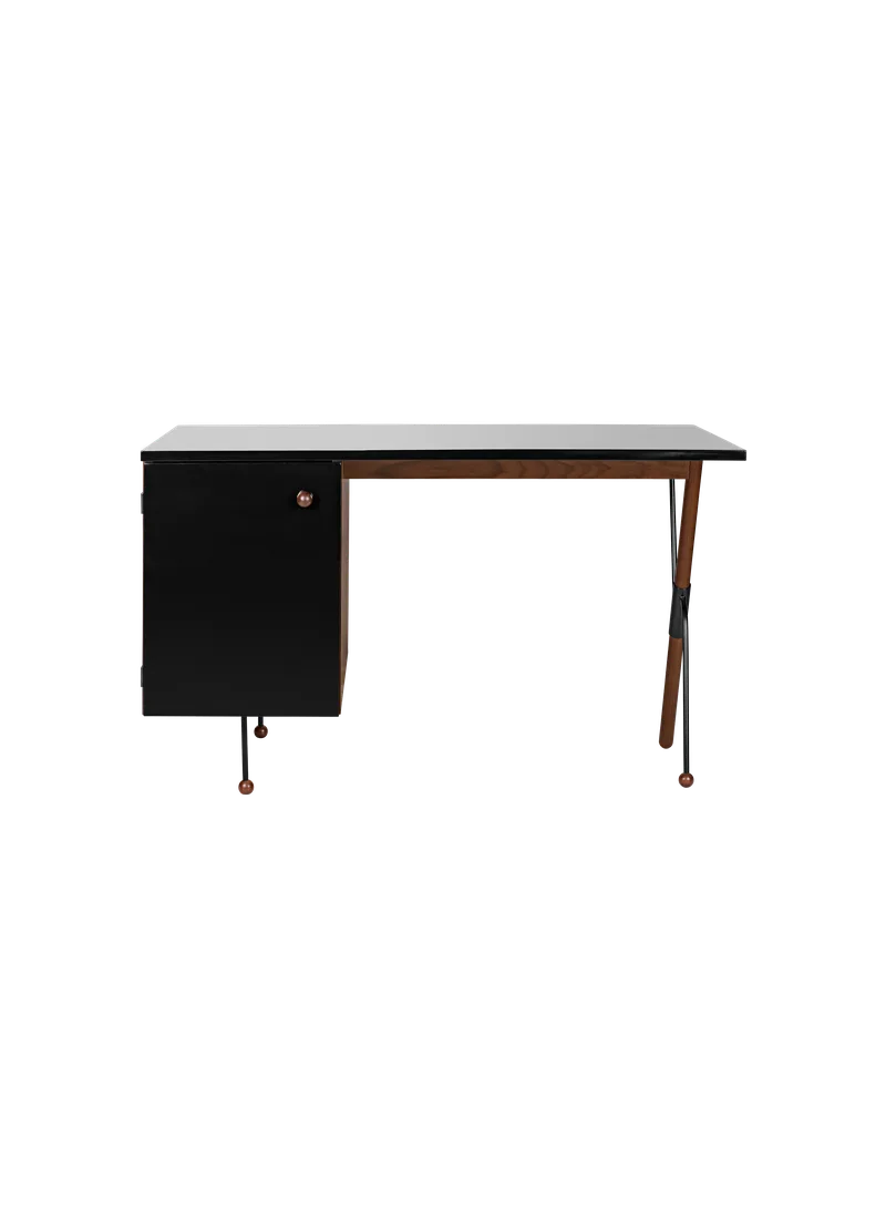 62 Desk by GUBI in Black, American Walnut Semi Matt – product photo 1 of 7