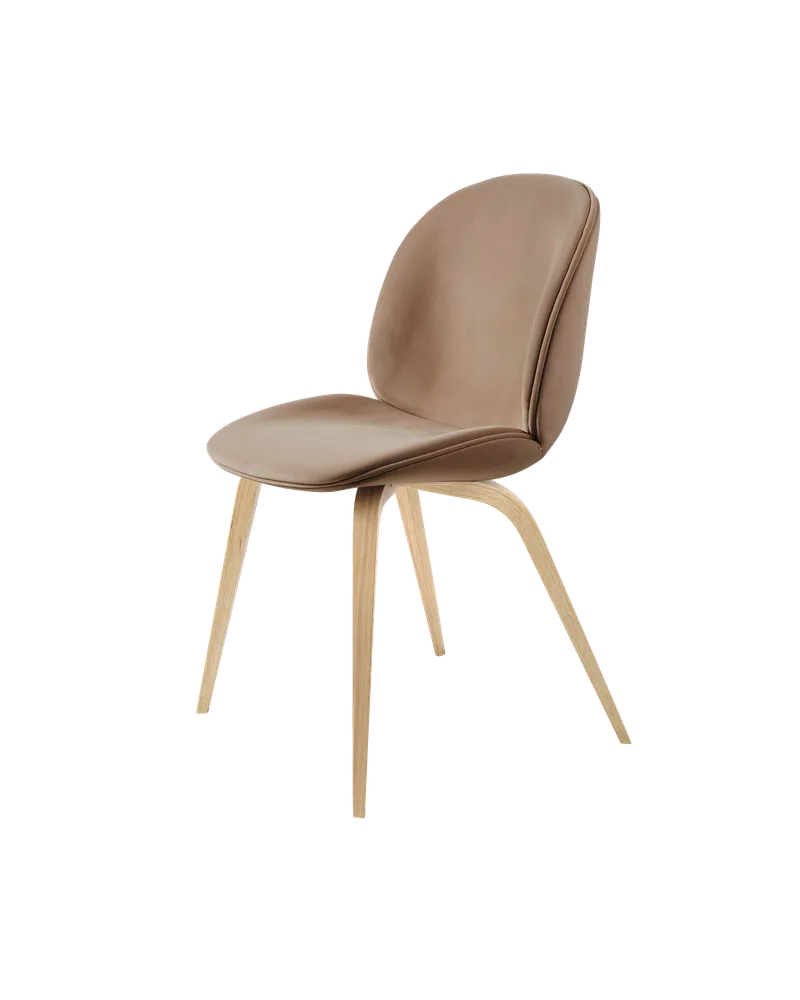 Beetle Dining Chair, Fully Upholstered von GUBI in Sunday, Dedar (034, Standard), Wood base, Oak Semi Matt – Produktfoto 5 von 5