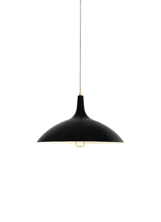 1965 Pendant van GUBI in Soft Black Semi Matt, Brass, Nee, EU – productfoto 2 van 4