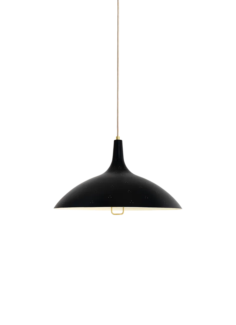 1965 Pendant van GUBI in Soft Black Semi Matt, Brass, Nee, EU – productfoto 2 van 4