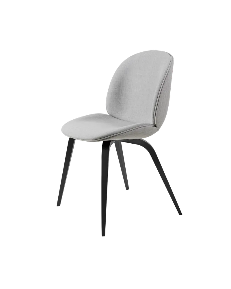 Beetle Dining Chair, Fully Upholstered von GUBI in Remix 3, Kvadrat (123, Standard), Wood base, Black Stained Beech – Produktfoto 5 von 5