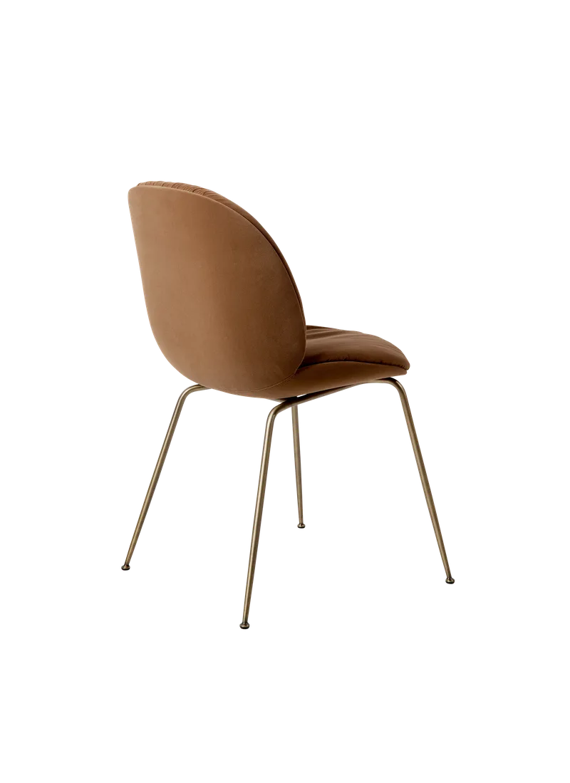 Beetle Soft Dining Chair, Fully Upholstered by GUBI in Sunday, Dedar (112, Standard), Antique Brass – product photo 1 of 5