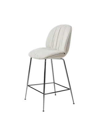 Beetle Soft Counter Chair, Fully Upholstered by GUBI in Reales, GUBI (001, Standard), Black Chrome – product photo 3 of 3