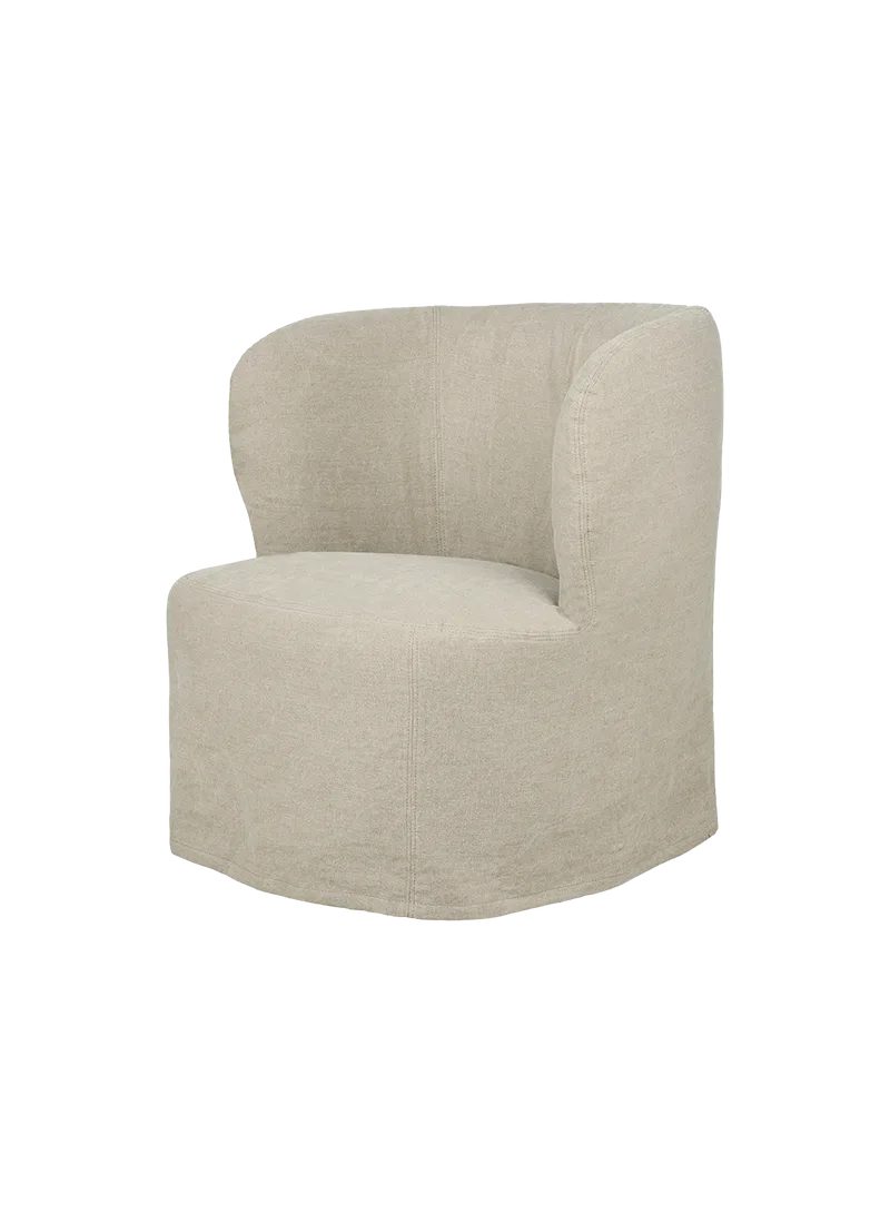 Stay Lounge Chair with Slipcover by GUBI in Linen, GUBI (0023, Standard), Small (70x76x70) – product photo