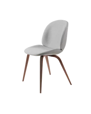 Beetle Dining Chair, Fully Upholstered von GUBI in Remix 3, Kvadrat (123, Standard), Wood base, American Walnut – Produktfoto 5 von 5