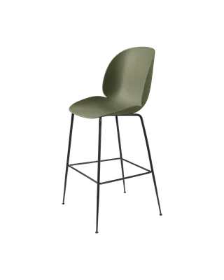 Beetle Bar Chair, Un-Upholstered de GUBI en Fern Green, Matt Black, Conic base – photo du produit 3 sur 3