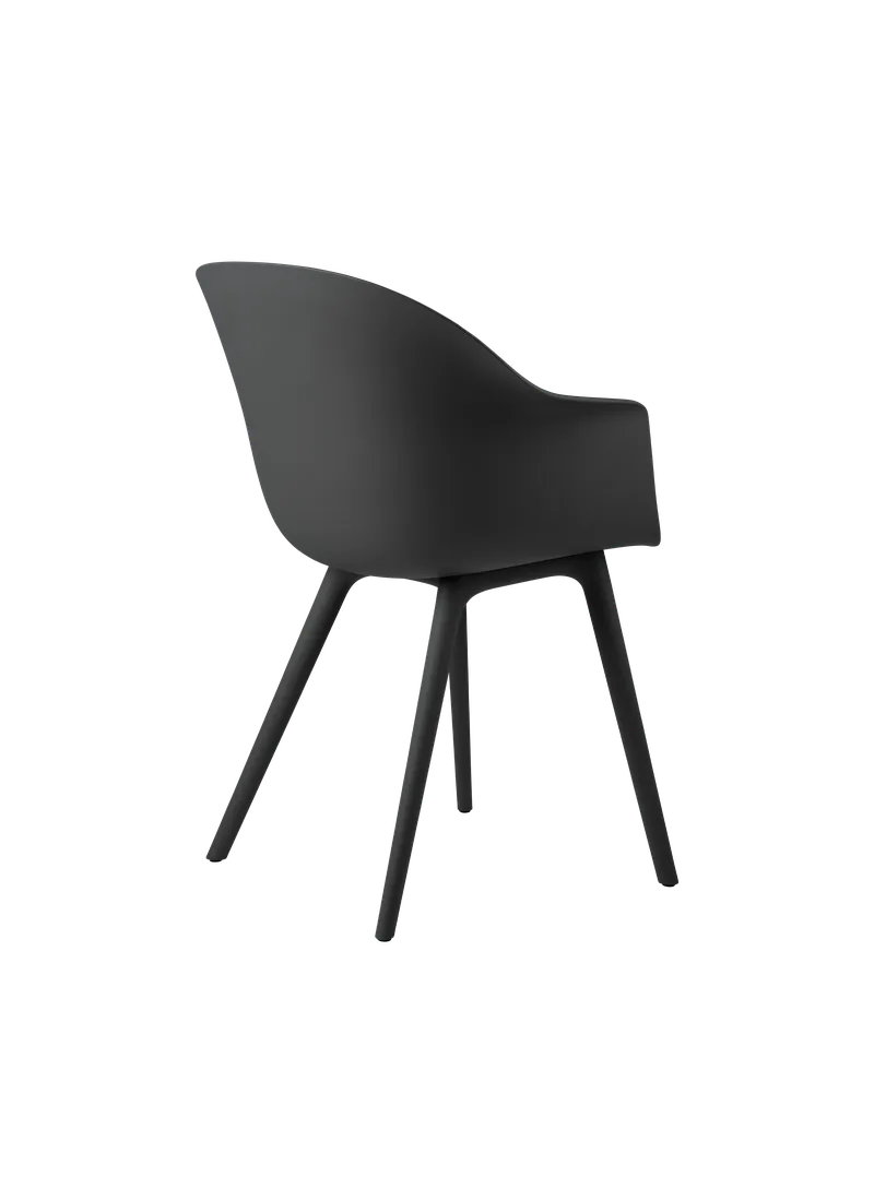 Bat Dining Chair, Un-Upholstered by GUBI in Black, Matt Black, Plastic base – product photo 1 of 4