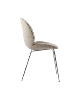 Beetle Dining Chair, Fully Upholstered von GUBI in Tempt, Gabriel (61168, Standard), Conic base, Chrome – Produktfoto 2 von 5