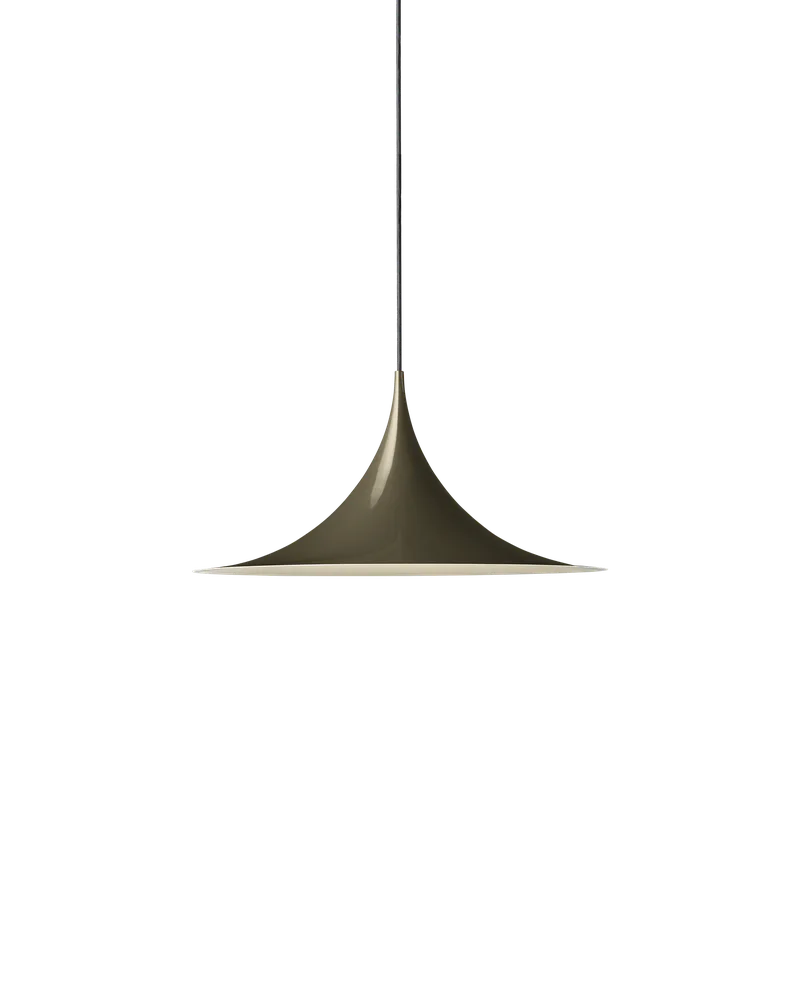 Semi Pendant by GUBI in Dark Cocoa Glossy, Ø47 × 23,5 cm, EU – product photo