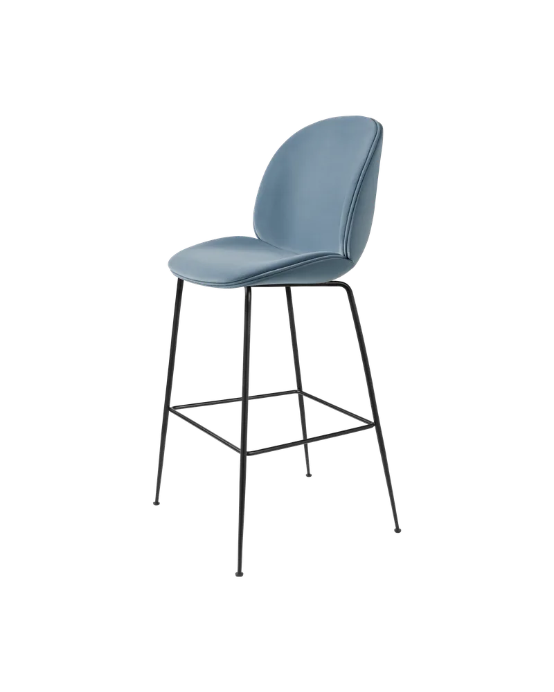 Beetle Bar Chair, Fully Upholstered von GUBI in Sunday, Dedar (002, Standard), Matt Black, Conic base – Produktfoto 4 von 4