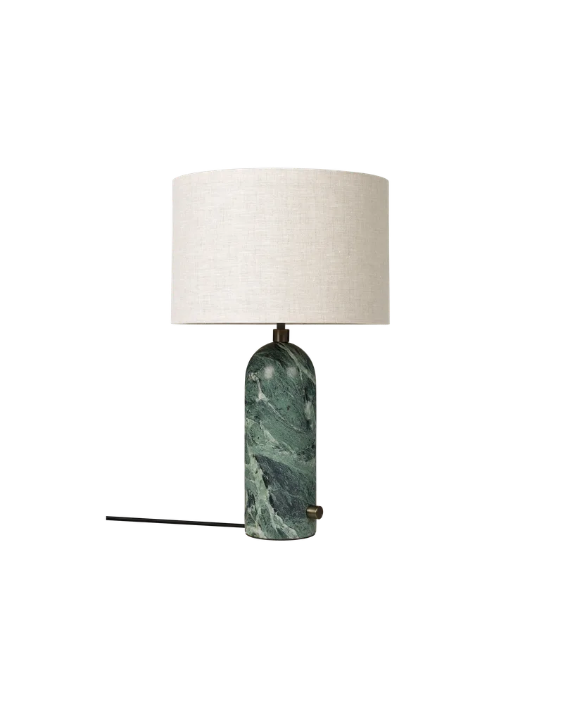 Gravity Table Lamp von GUBI in Emerald Marble, Canvas, 49 cm, EU – Produktfoto