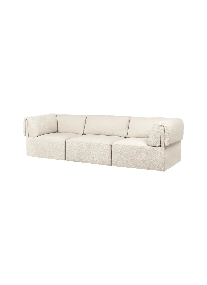 Wonder sofa by GUBI in Karakorum, Dedar (001, Standard), 3 seater, Armrest – product photo