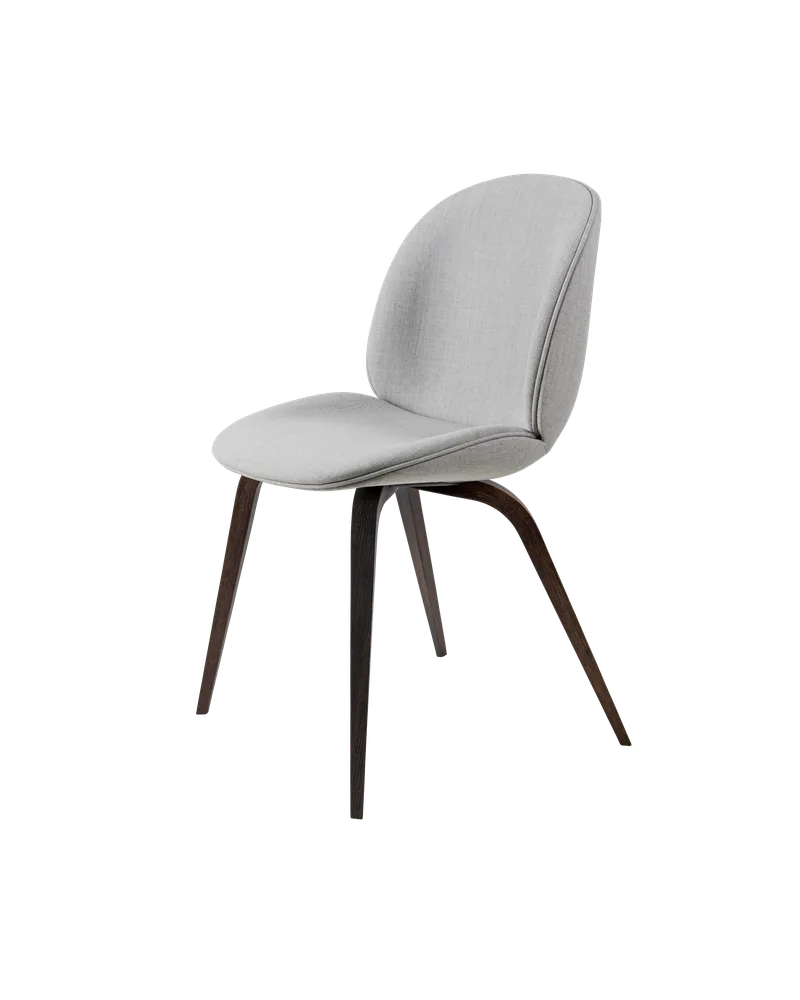 Beetle Dining Chair, Fully Upholstered van GUBI in Remix 3, Kvadrat (123, Standard), Wood base, Smoked Oak – productfoto 5 van 5