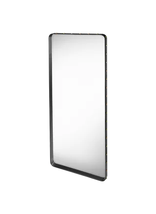 Adnet Wall Mirror, Rectangular de GUBI en Black Leather, 70 × 180 cm – photo du produit 3 sur 4