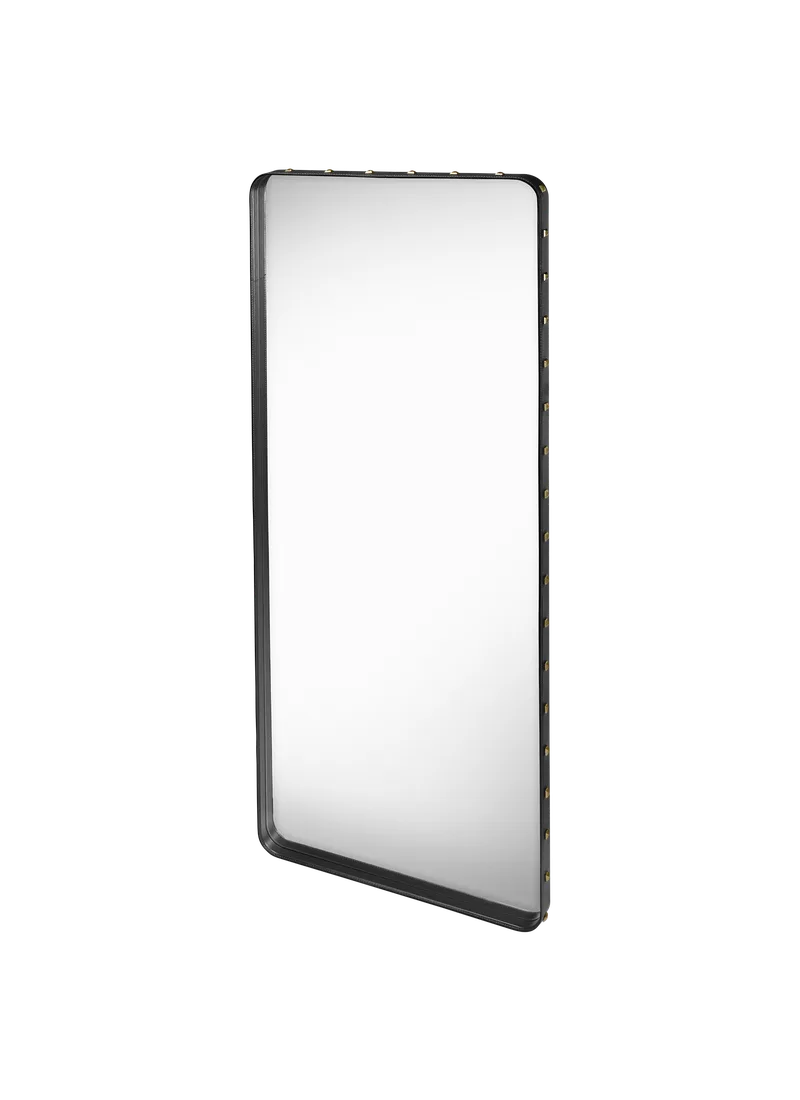 Adnet Wall Mirror, Rectangular de GUBI en Black Leather, 70 × 180 cm – photo du produit 3 sur 4