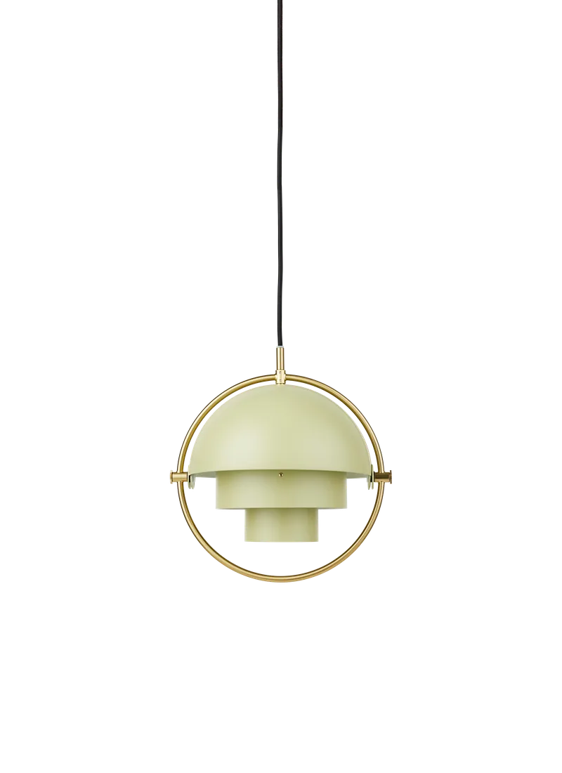 Multi-Lite Pendant von GUBI in Desert Sage, Brass, Ø22,5 × 11 cm, EU – Produktfoto