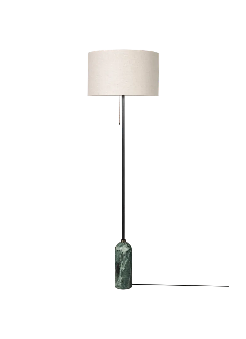 Gravity Floor Lamp von GUBI in Emerald Marble, Canvas, EU – Produktfoto