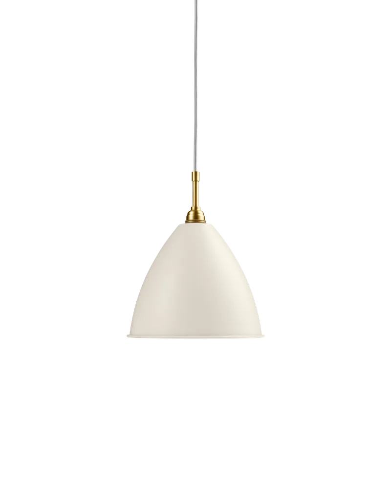 Bestlite BL9 Pendant by GUBI in White Semi Matt, Brass, Ø21 × 18 cm, EU – product photo 2 of 2