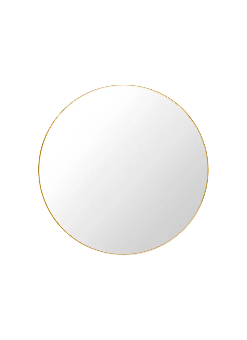 GUBI Wall Mirror by GUBI in Polished Brass, Ø110 cm – product photo