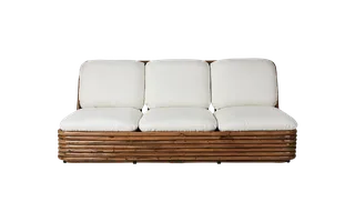 Bohemian 72 Sofa von GUBI in Flair Special FR, Dedar (101, Standard), Rattan, 3 seater – Produktfoto 4 von 6