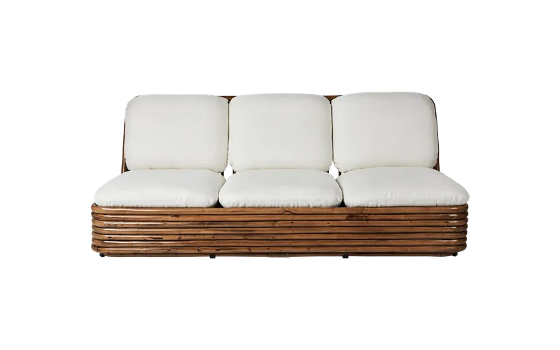 Bohemian 72 Sofa von GUBI in Flair Special FR, Dedar (101, Standard), Rattan, 3 seater – Produktfoto 4 von 6