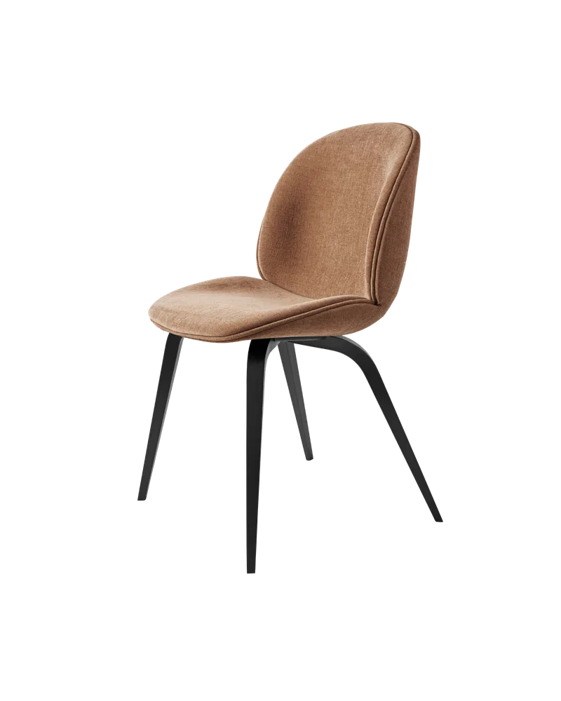 Beetle Dining Chair, Fully Upholstered von GUBI in Belsuede Special FR, Dedar (132, Standard), Wood base, Black Stained Beech – Produktfoto 5 von 5