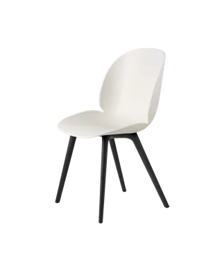 Beetle Dining Chair, Un-Upholstered von GUBI in Alabaster White, Plastic base, Black – Produktfoto 3 von 3
