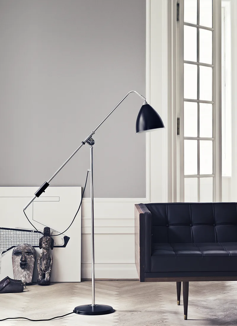 Bestlite BL4 Floor Lamp by GUBI in Black Semi Matt, Chrome, EU – interior photo 1 of 4