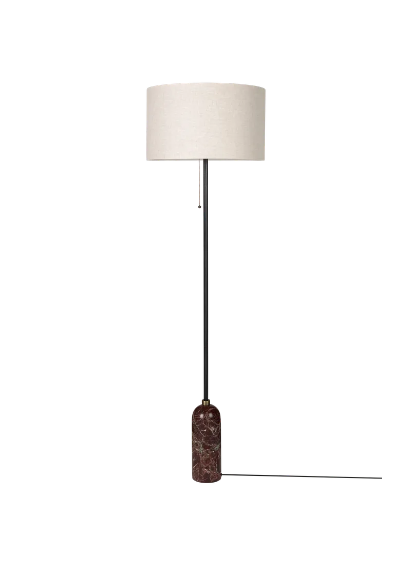 Gravity Floor Lamp von GUBI in Maroon Marble, Canvas, EU – Produktfoto